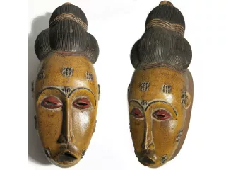 RZEŹBA Maska Etniczna Afryka 45cm - Rękodzieło